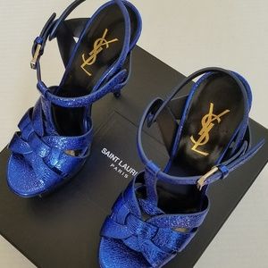 Saint Laurent Women's Blue Sandals